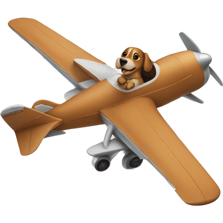 Dog flying plane emoji