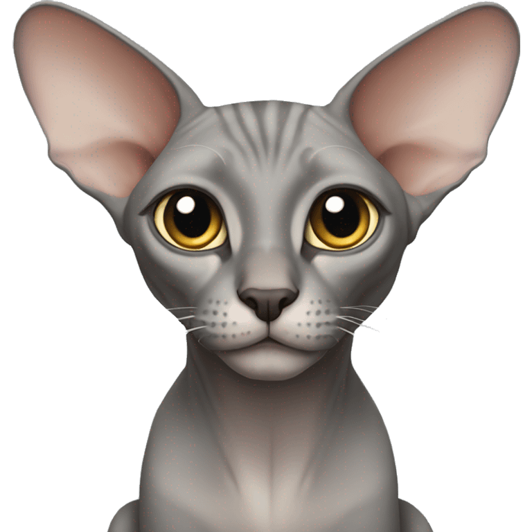 A grey sphinx cat emoji