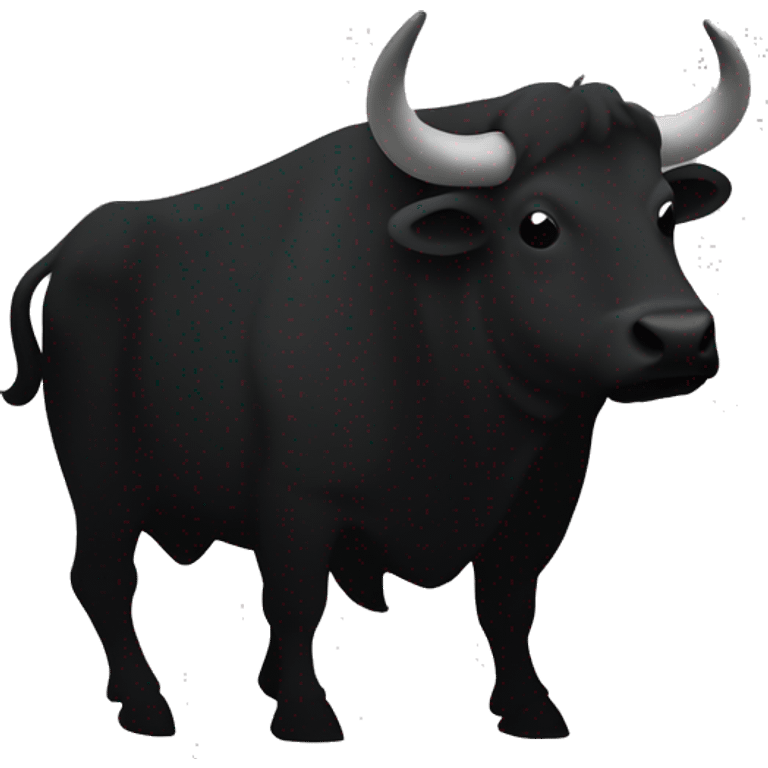 La silhouette du symbole du taureau espagnol en noir  emoji