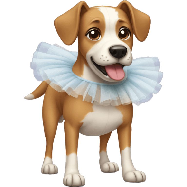 Dog wearing a tutu emoji