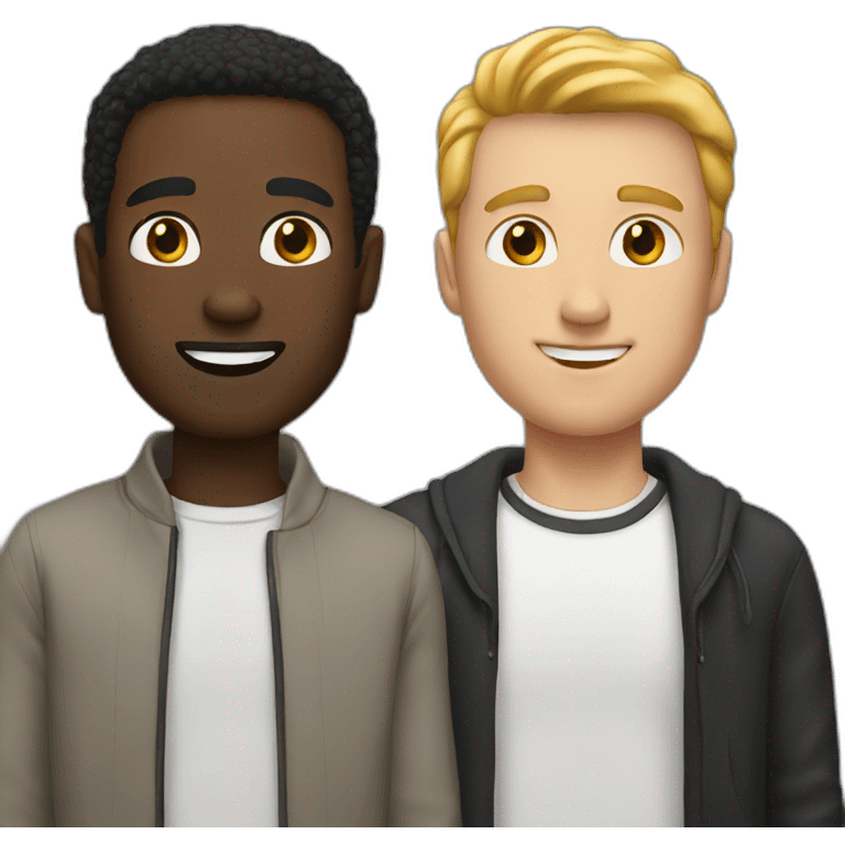 white man with black man friend emoji