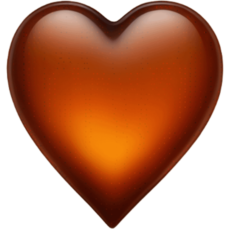 Burnt sienna glass heart emoji