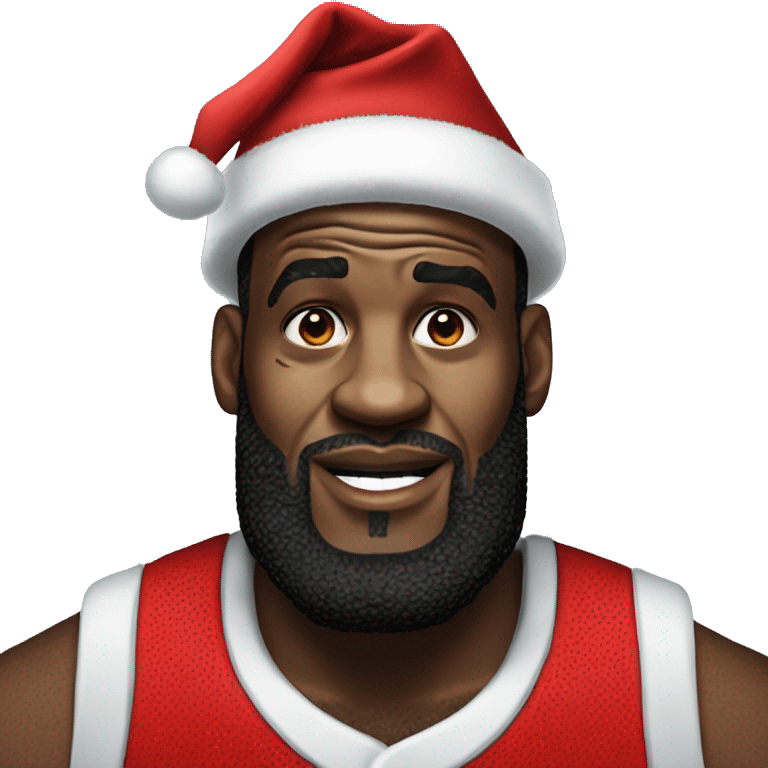 LeBron James as Santa Claus  emoji