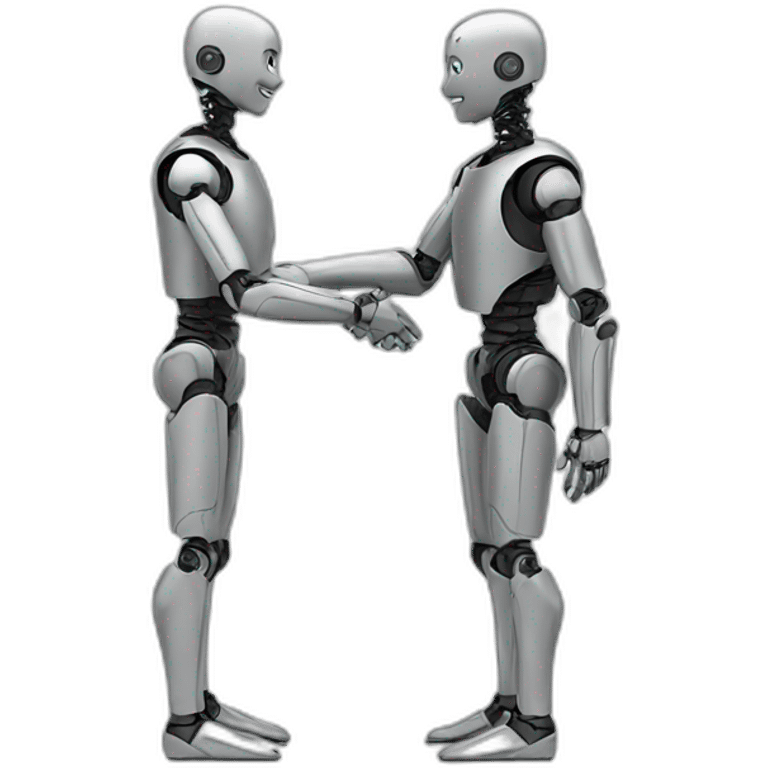 human and robot handshake emoji