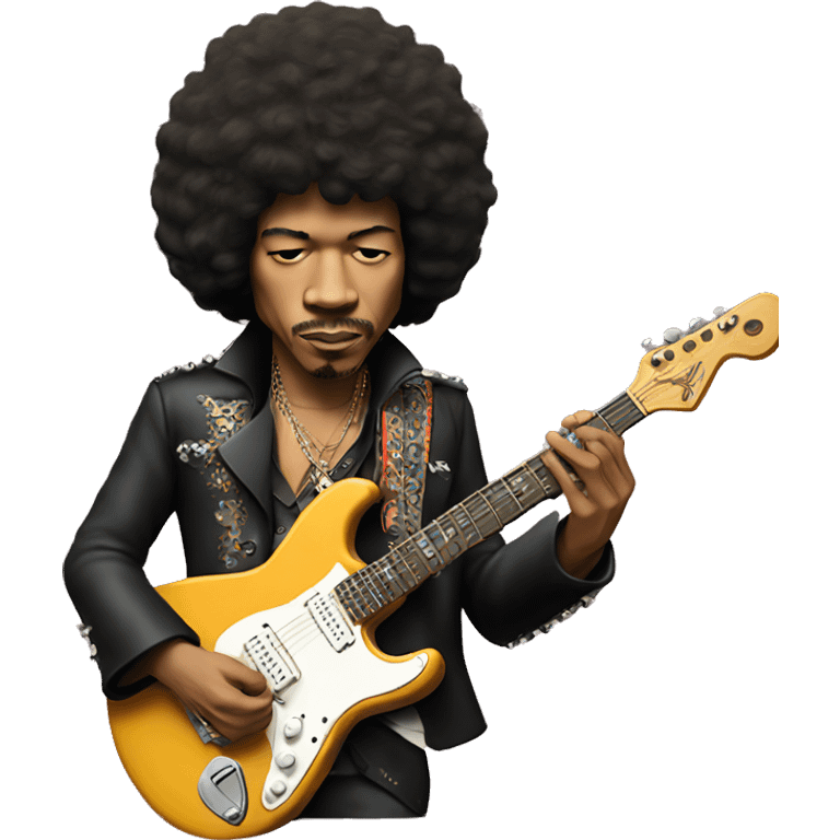 Jimi hendrix playing guitar emoji