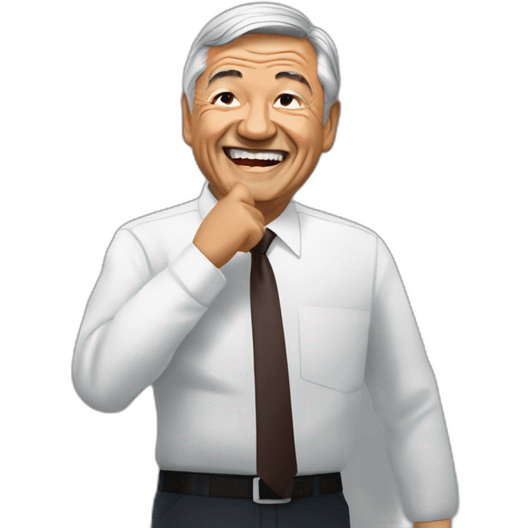 ANDRÉS MANUEL LOPEZ OBRADOR RIENDO A CARCAJADAS emoji