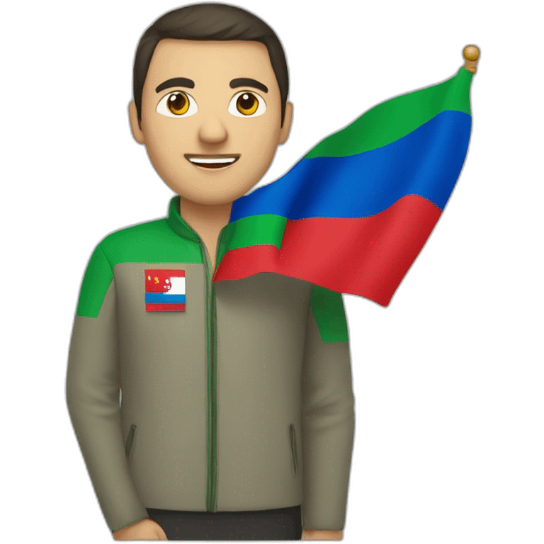 man with Dagestan flag emoji