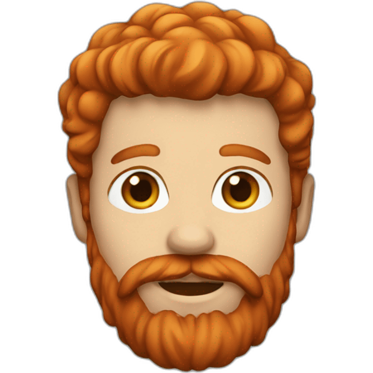 redhair with beard emoji