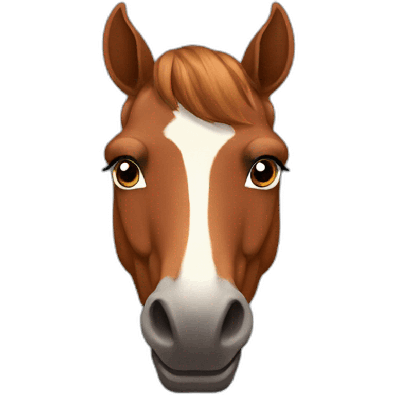 chestnut horse without list emoji