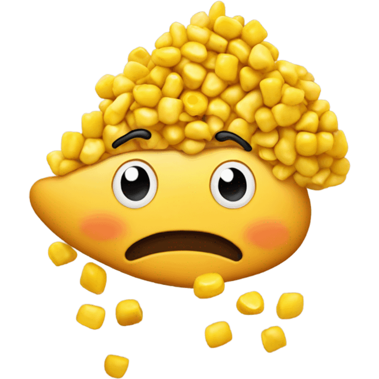 Smiley poo with corn mixed emoji