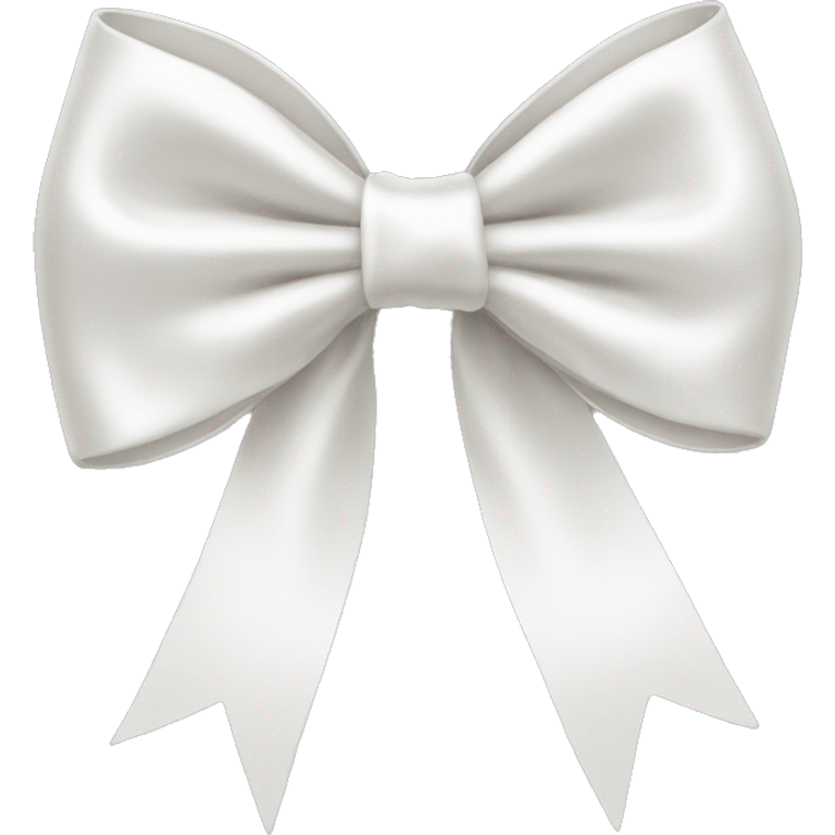 white satin bow emoji