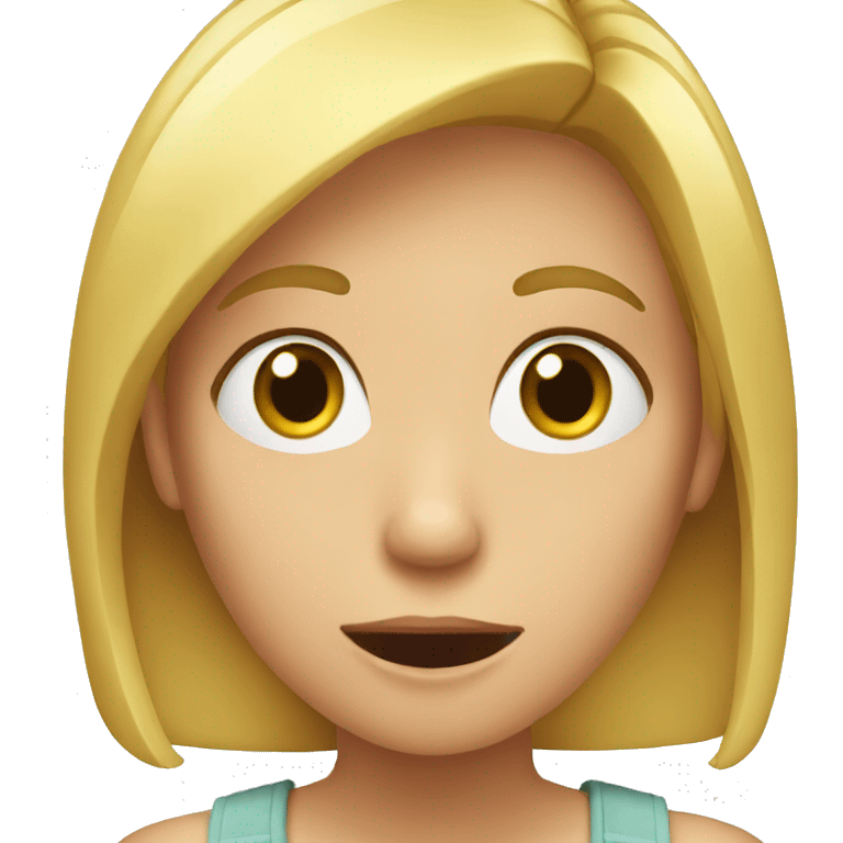 Blond girl surprised emoji