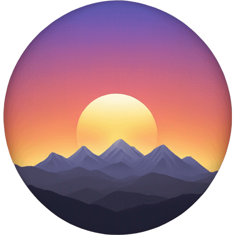 Sunset in moutains emoji