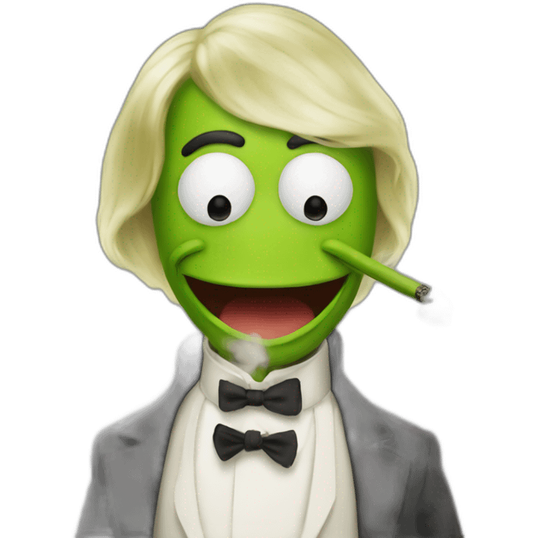 smoke and mirrors, kermit emoji