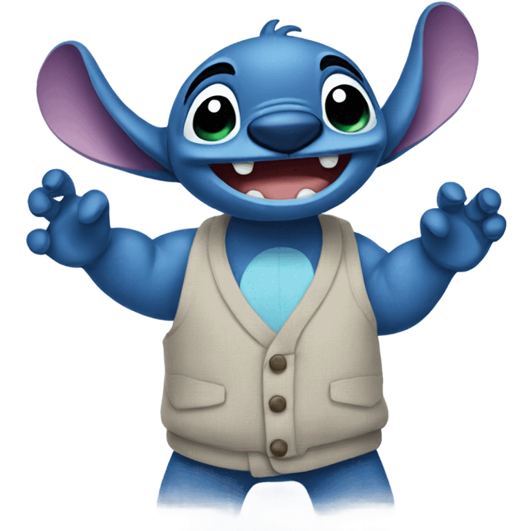 stitch fictional character waving emoji