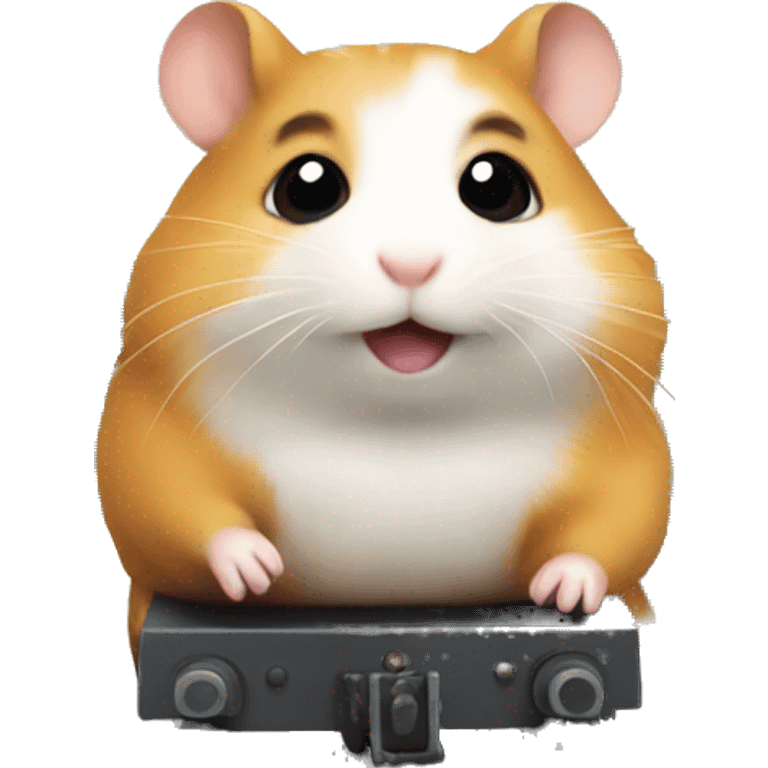 hamster on a train emoji