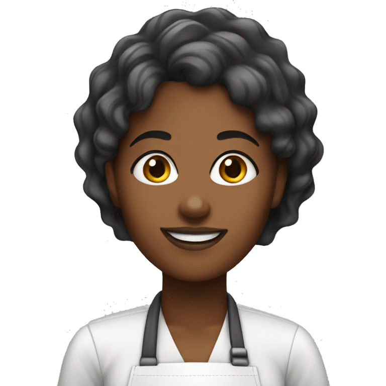 black female barista emoji