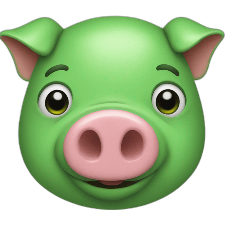 Green pig head emoji