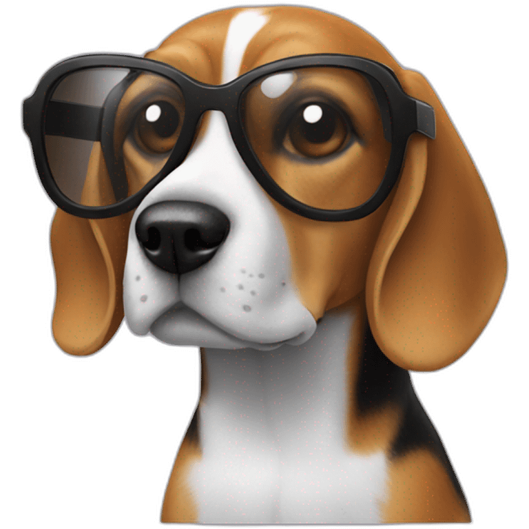 Beagle with sunglasses emoji