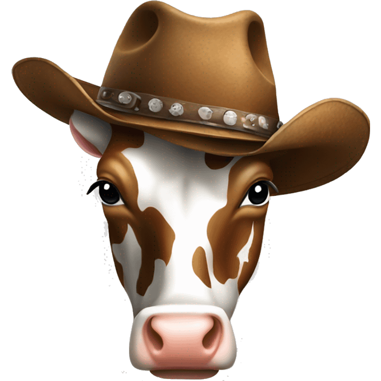 cowboy hat. cow print emoji