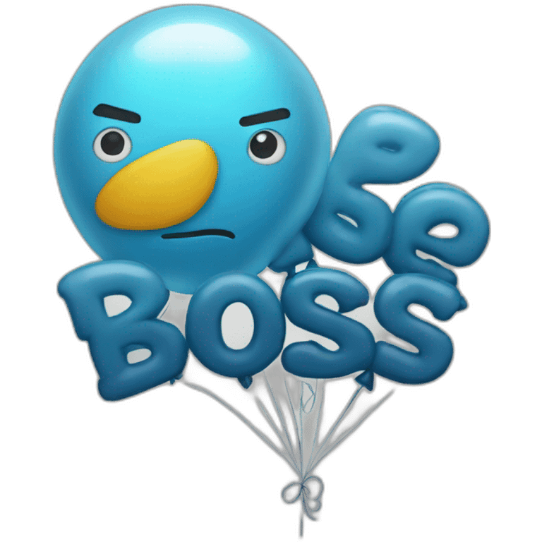 balloon with the word boss emoji