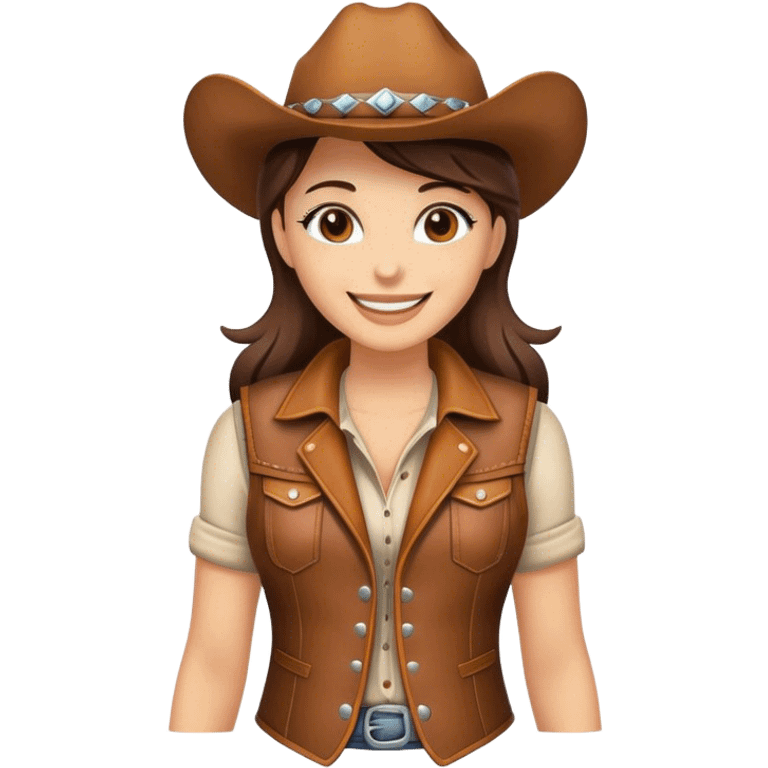 Beautiful cowgirl emoji