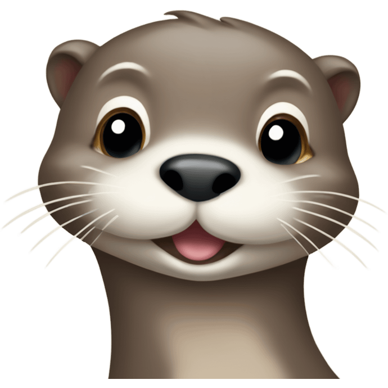 cute hand-drawn otter thumbs up, face only emoji