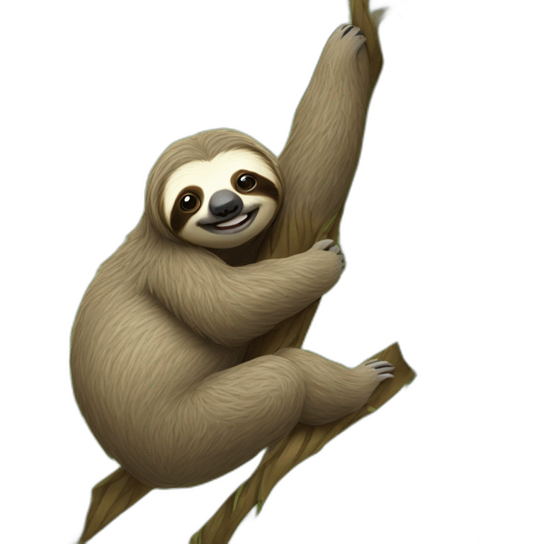 sloth on the tree emoji