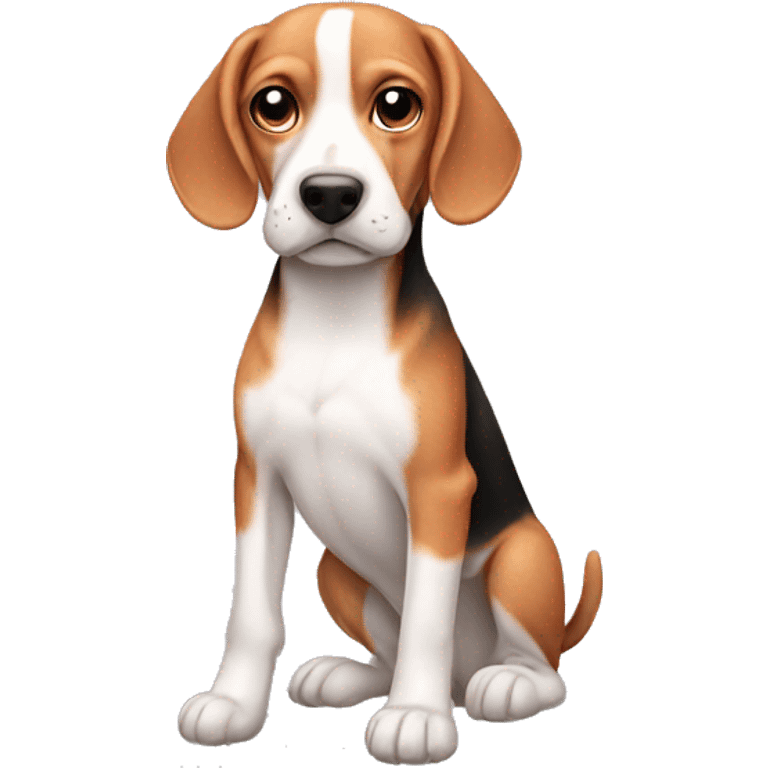 Pink beagle  emoji