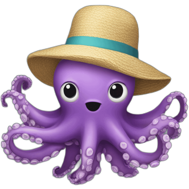 octopus wearing a hat emoji