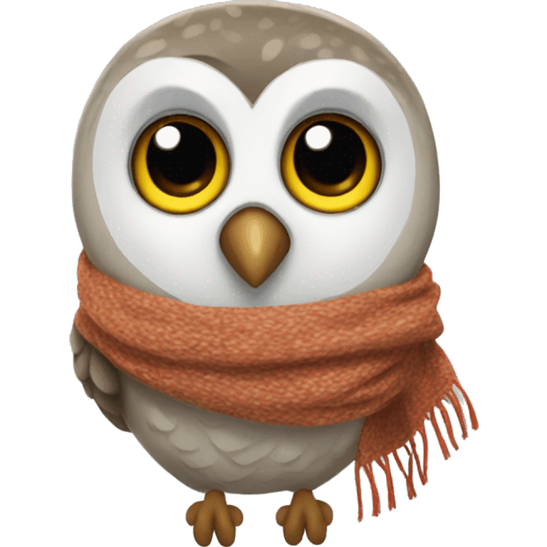 Owl in a scarf emoji