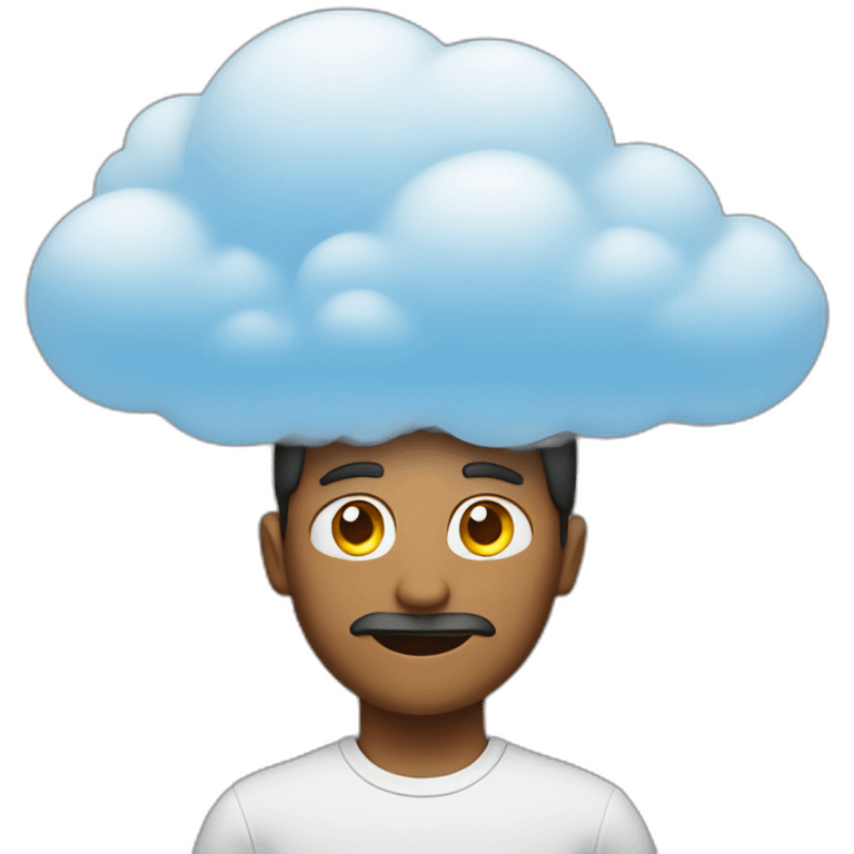 guy with cloud above head emoji