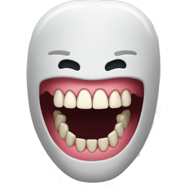 teeth no face emoji