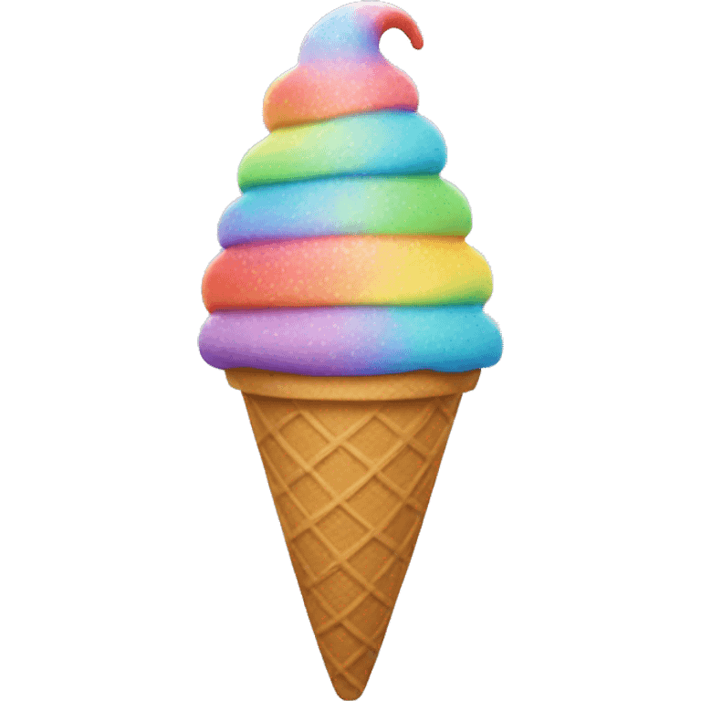 rainbow ice cream cone emoji