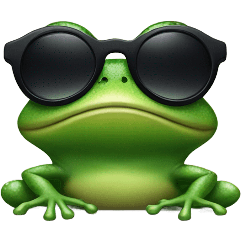 🐸 with sunglasses  emoji