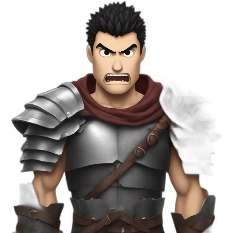 angry berserk guts carrying a huge sword on his shoulder emoji