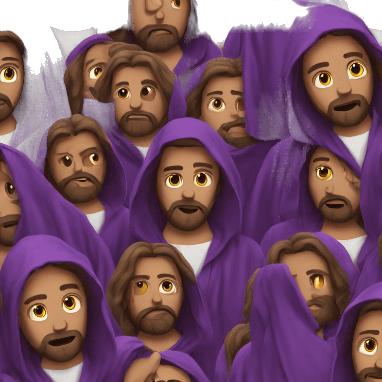 Jesus with purple robe emoji