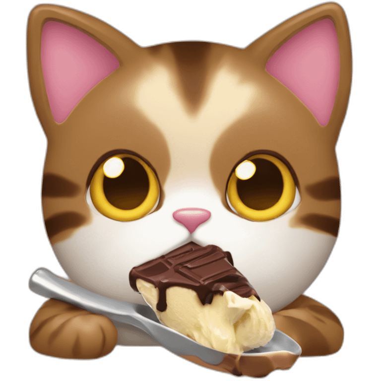 a-cat-eating-chocolate-shaving-icecream emoji