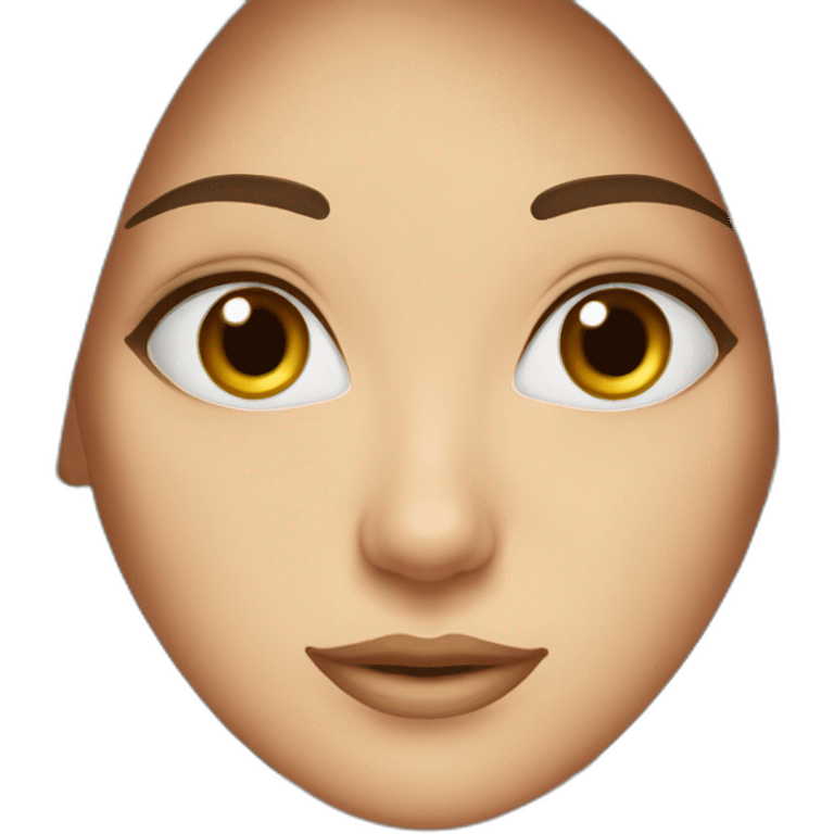 lady-long-straight-brown-hair-beautiful-eye-eyebrow emoji