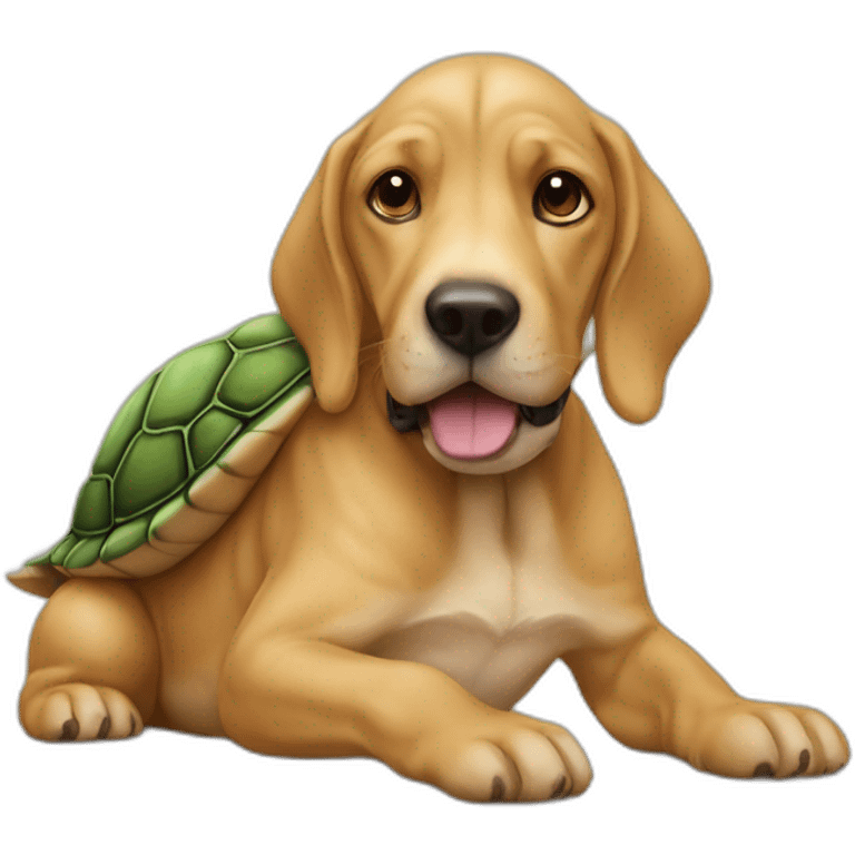 Chat sur un chien qui est sur une tortue  emoji