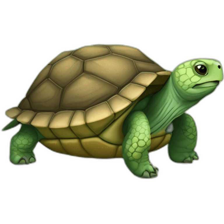 Une tortue sur une tortue emoji