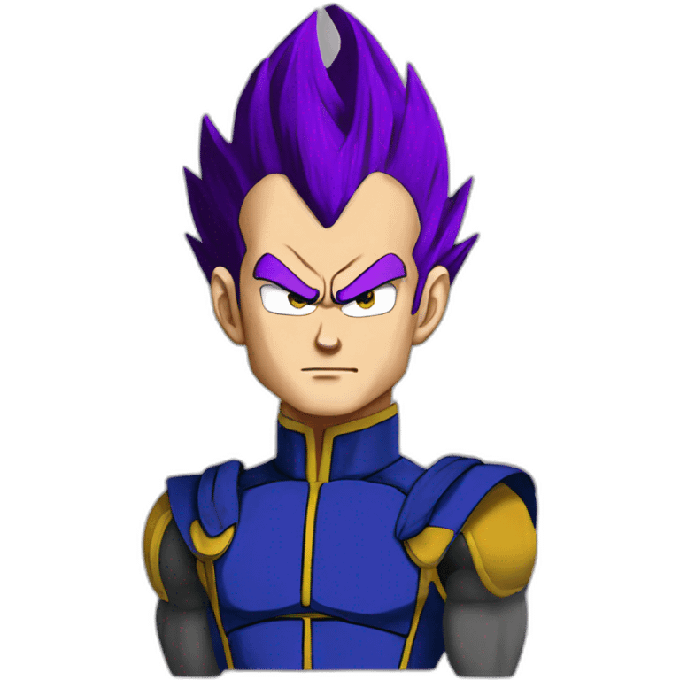 ultra ego vegeta with purple hair emoji