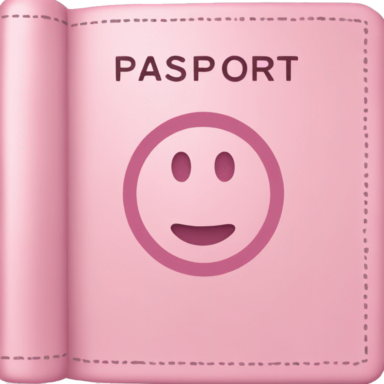 Light pink passport  emoji