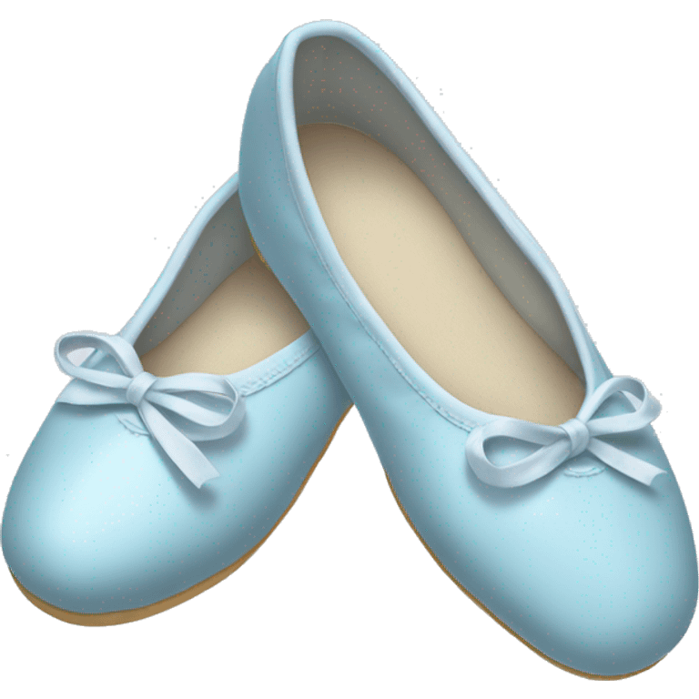 Pale blue ballet shoes emoji