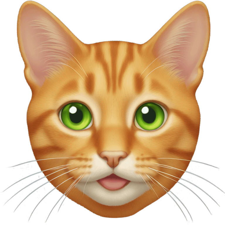 Orange tabby cat with green eyes emoji