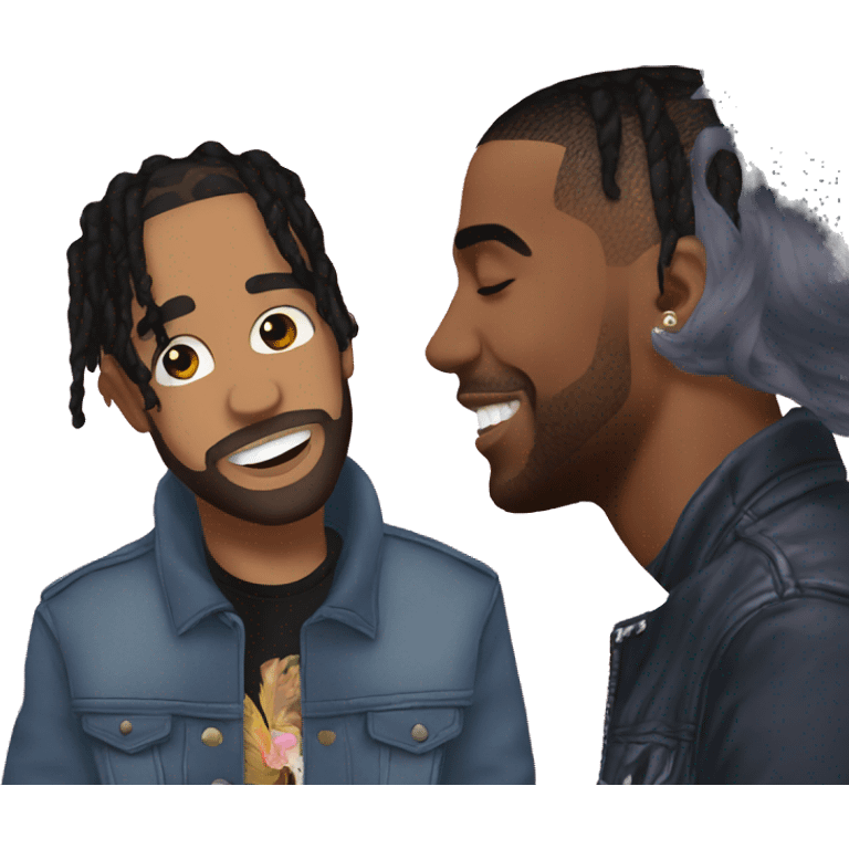 Drake and travis Scott love emoji