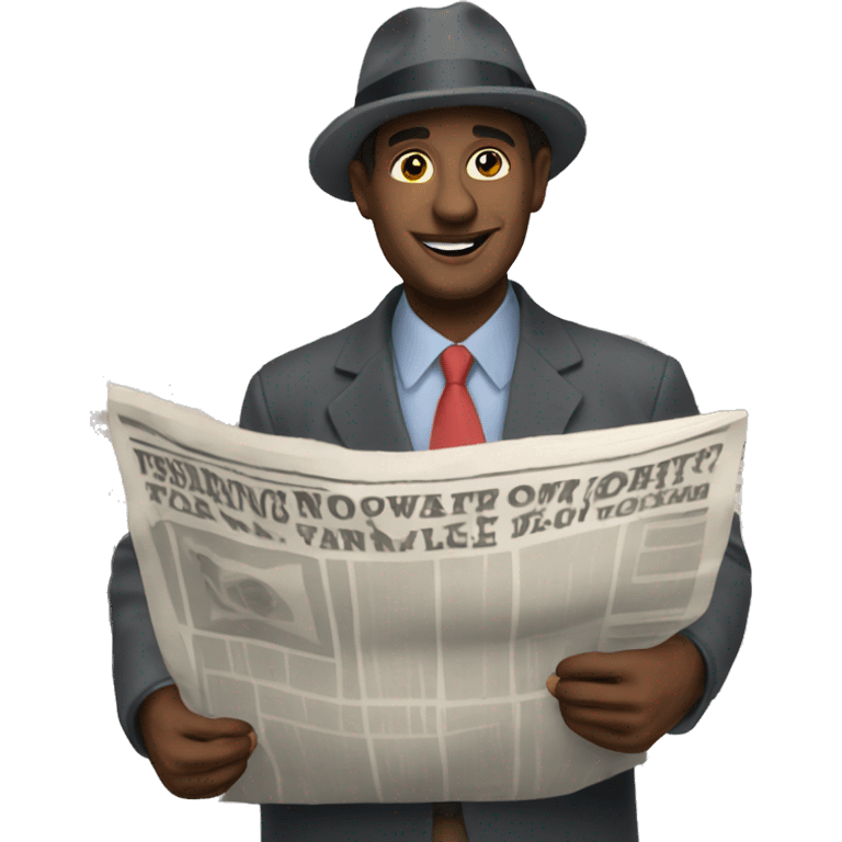 a rich newspaper seller emoji