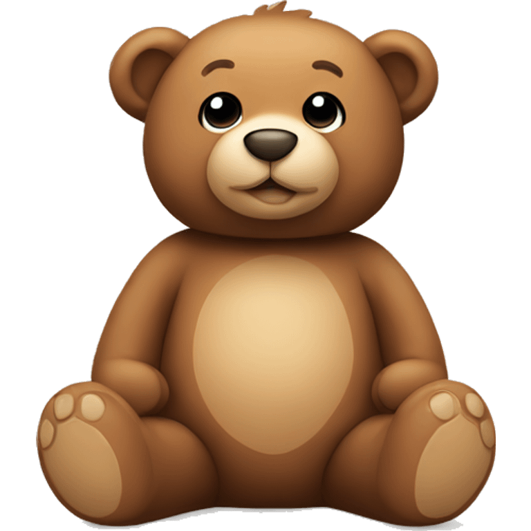 Cute teddy bear sitting emoji