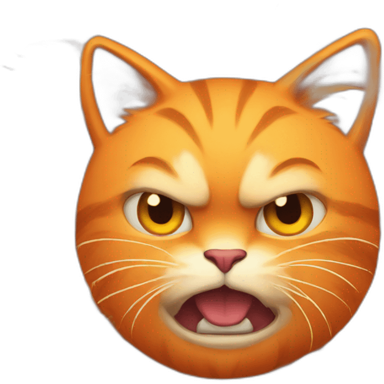 big orange angry cat emoji