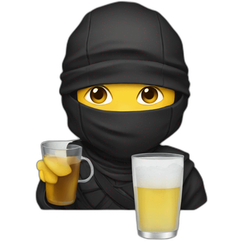 ninja drinking jiuce emoji